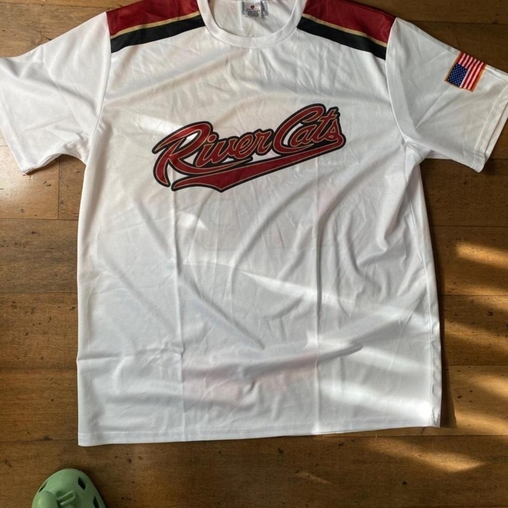 Harrison River Cats white baseball jersey Size XL